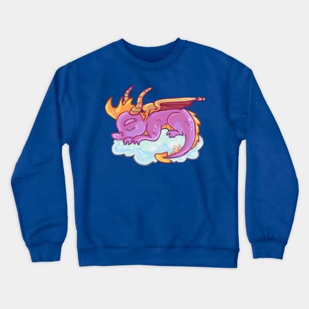 Sleeping Spyro on a Cloud Crewneck Sweatshirt by sky665